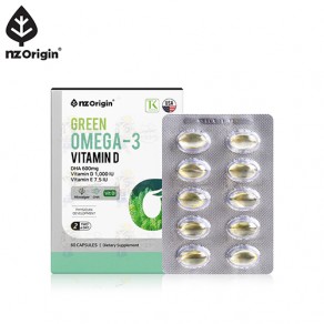 [NZ 오리진] 그린 오메가-3 비타민D (60캡슐)
