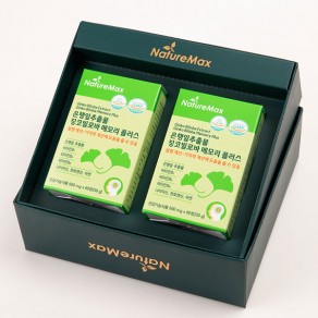 [네이처맥스] 은행잎추출물 징코빌로바 메모리 플러스 선물세트 (60정*2)