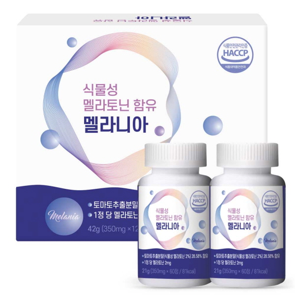 [에프디랩] 식물성 멜라토닌 함유 멜라니아 (350mg*60정*2개)