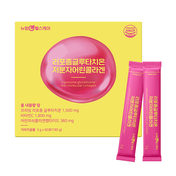 [뉴팜헬스케어] 리포좀 글루타치온 저분자 어린콜라겐 (3g*60포)