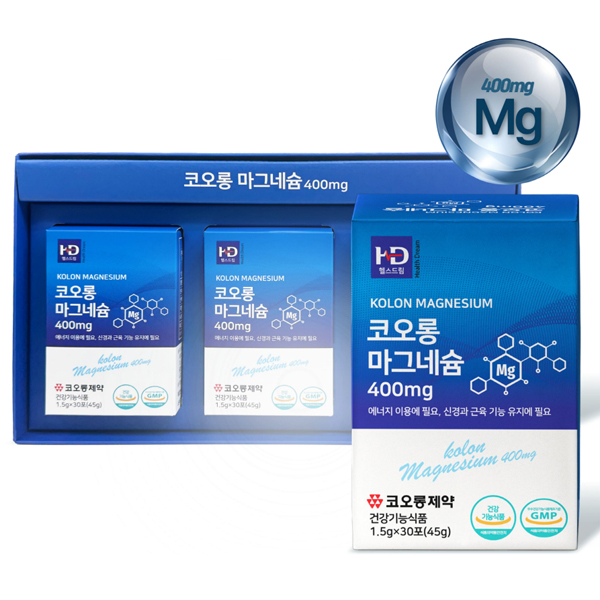 [코오롱제약] 코오롱 마그네슘 400mg (1.5g*30포*3개입)