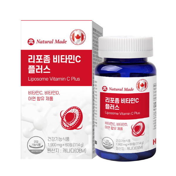 [네츄럴메이드] 리포좀 비타민C 플러스 (1,900mg*60정)